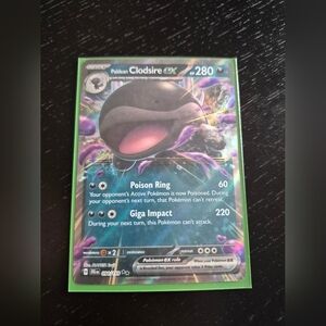 Pokemon Paldean Clodsire ex Holo - Blue/Purple Artwork